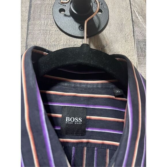 Hugo Boss Black label Party Stripe Button Down French Cuff - Picture 3 of 4